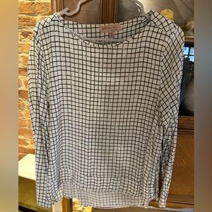 Philosophy Black and White Grid Blouse